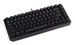 Endorfy herná klávesnica Thock 75% Red / RGB / red sw. / drôtová / mechanická / US layout / skrátená / čierna
