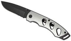PRO-TECHNIK Nôž montérsky s čepeľou 19 cm, strieborná dierovaná hliníková rukoväť