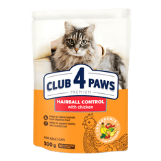 Club4Paws Premium Hairball control pre dospelé mačky 15x300g 