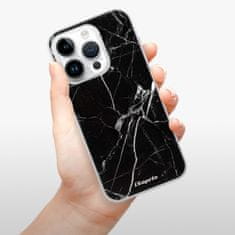 iSaprio Silikónové puzdro - Black Marble 18 pre iPhone 15 Pro