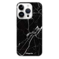 iSaprio Silikónové puzdro - Black Marble 18 pre iPhone 15 Pro
