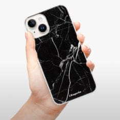 iSaprio Silikónové puzdro - Black Marble 18 pre iPhone 15
