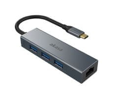 Akasa - USB Type-C 4-in-1 húb s Ethernetom
