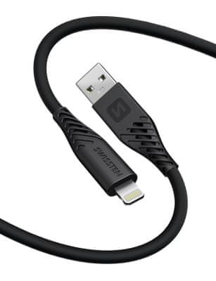 DÁTOVÝ KÁBEL SOFT SILICONE USB-C / USB-C 1,5 M 60W 71531010, čierny