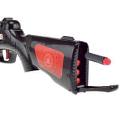 Toi Toys FOAM STRIKEX Pištoľ čierno-červená so 6 penovými šípmi