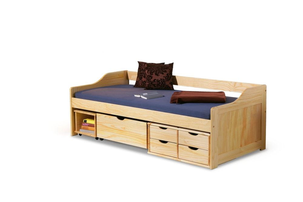 Halmar Drevená posteľ Maxima 90x200 borovica