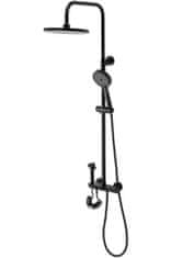 REA Sprchový set Max - vaňová batéria, dažďová, ručná a bidetová sprcha čierna