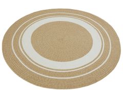 NORTHRUGS Kusový koberec Braided 105556 Creme Beige kruh – na von aj na doma 200x200 (priemer) kruh