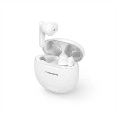 Thomson Bluetooth slúchadlá WEAR77032, kôstky, nabíjacie púzdro, biela