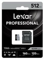 LEXAR pamäťová karta 512GB High-Performance 1066x microSDXC UHS-I, (čítanie/zápis: 160/120MB/s) C10 A2 V30 U3