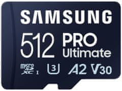 SAMSUNG micro SDXC 512GB PRO Ultimate + SD adaptér