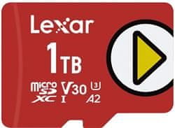 LEXAR pamäťová karta 1TB PLAY microSDXC UHS-I cards, čítanie 150MB/s C10 A2 V30 U3
