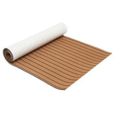 SONNENH 240*90*0,6 cm - Námornícky lepiaci palubný koberec - Teakové podlahové krytiny - Balkónové rohože - Záhradné rohože - Prateľné - Svetlohnedá