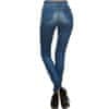 Dámske elastické džínsy tvarujúce postavu (1x džínsové nohavice) – veľkosť L/XL, sivá | FITDENIM