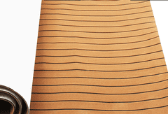 SONNENH 300cm*90cm*6mm - Terasová samolepiaca podložka na čln - Teaková penová podložka EVA - Teakové podlahy pre jachty - Teakové kobercové podlahy - Teakové koberce - Umývateľné - svetlohnedá