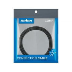 Solex Kábel USBA-USBC 0,5m 3A čierny REBEL RB-6001-050-B