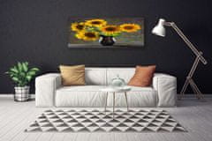 tulup.sk Obraz na plátne Slnečnica váza rastlina 125x50 cm