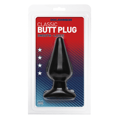 The Classics Čierny análny kolík Butt Plug Smooth L