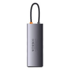 BASEUS Hub 7w1 Baseus Metal Gleam Series, USB-C do 3x USB 3.0 + 2x HDMI + USB-C PD + Ethernet RJ45