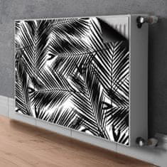 tulup.sk Dekoračný magnet na radiátor Černé palmové listy 90x60 cm