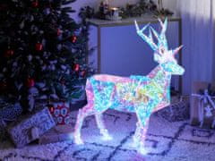 Beliani Vonkajšia LED dekorácia sob 90 cm viacfarebná POLARIS