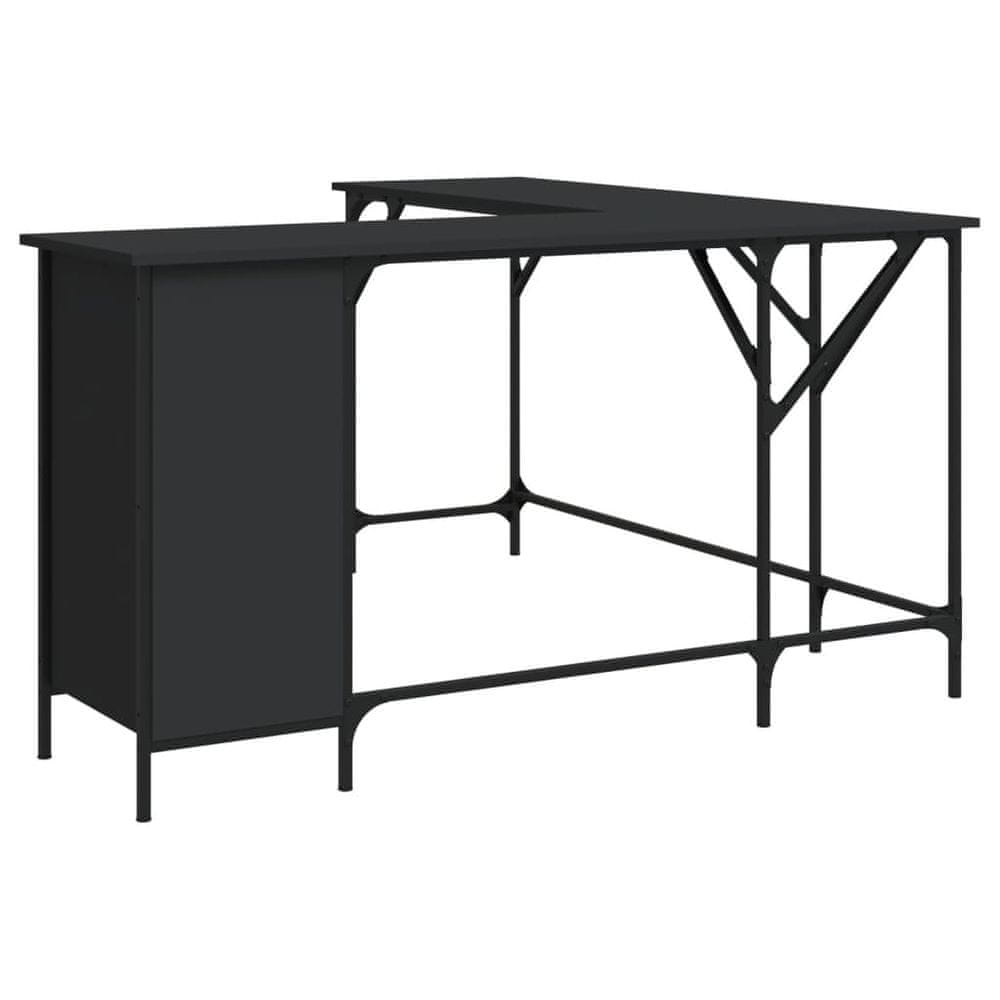 Vidaxl Stôl čierny 141x141x75 cm kompozitné drevo