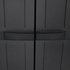 Vidaxl Vonkajšia úložná skrinka čierna 97x37x165 cm PP