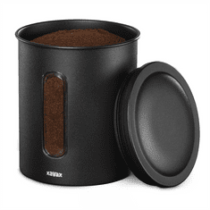 Xavax Barista dóza na 500 g zrnkovej kávy alebo 700 g mletej kávy, vzduchotesná, matná čierna