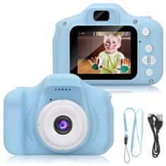 JOJOY® Detský hračkársky mini digitálny fotoaparát a kamera 1080p – modrá | FUNCAM