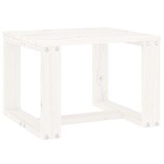 Vidaxl Záhradný stolík biely 40x38x28,5 cm borovicový masív