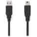 Nedis kábel USB 2.0/ zástrčka USB-A - zástrčka USB Mini-B 5 pinov/ čierny/ bulk/ 1m