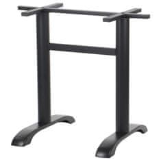STEMA Dvojitá kovová podnož pre stôl SH-5036/B, rozmery spodného prvku 58x61x73 cm, vhodné do domácnosti, kancelárie, hotela a reštaurácie, čierna 