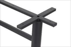 STEMA Dvojitá kovová podnož pre stôl SH-5036/B, rozmery spodného prvku 58x61x73 cm, vhodné do domácnosti, kancelárie, hotela a reštaurácie, čierna 