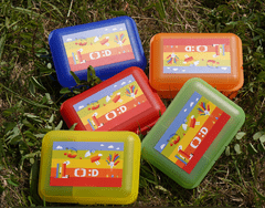 Mac Toys Dečko desiatový box s priehradkou oranžový