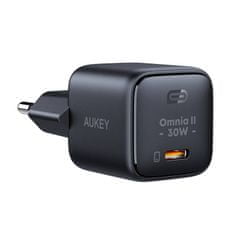 Aukey Aukey PA-B1L,USB-C, 30W sieťová nabíjačka (čierna)