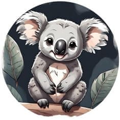 PIPPER. Kruhová samolepka na stenu "Koala" Ø 100cm