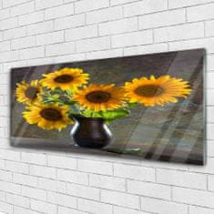 tulup.sk Obraz na akrylátovom skle Slnečnica váza rastlina 125x50 cm 4 Prívesky