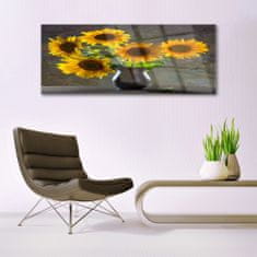 tulup.sk Obraz na akrylátovom skle Slnečnica váza rastlina 125x50 cm 4 Prívesky