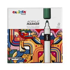 Carioca Carioca Plus Akrylový popisovač odolný voči slnku a vode I Ø 2mm hrot, Pevné balenie 8ks