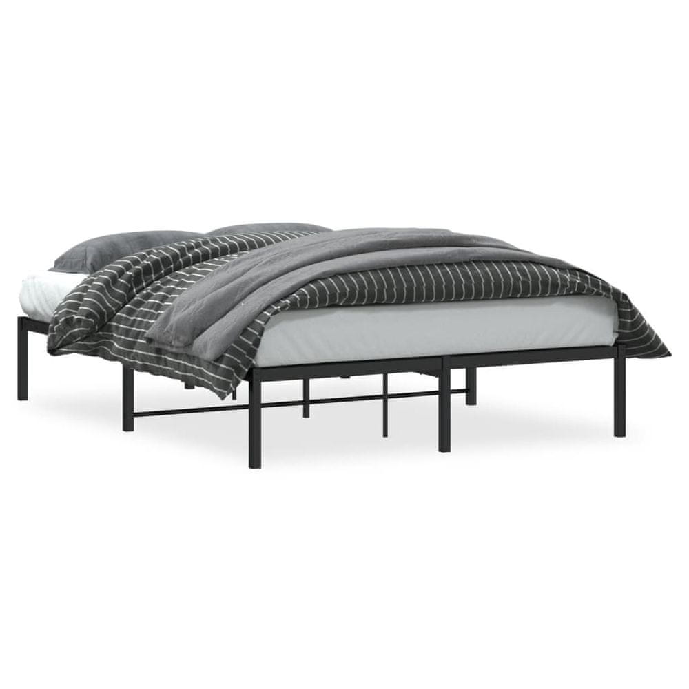 Vidaxl Kovový rám postele čierny 140x200 cm