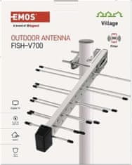 EMOS Anténa univerzální VILLAGE FISH–V700, DVB-T2, filtr LTE/4G/5G