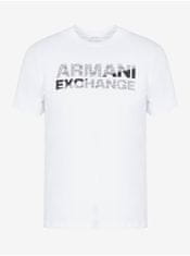 Armani Exchange Biele pánske tričko Armani Exchange XL
