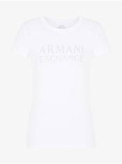 Armani Exchange Biele dámske tričko Armani Exchange XL