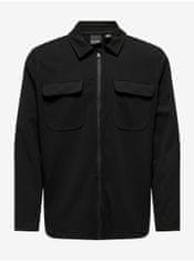 ONLY&SONS Čierna pánska košeľová bunda ONLY & SONS New Kodyl XL
