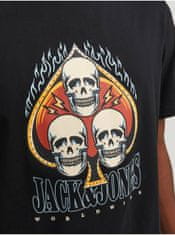 Jack&Jones Čierne pánske tričko Jack & Jones L