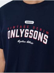ONLY&SONS Tmavomodré pánske tričko ONLY & SONS Lenny Life XL