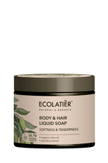 Ecolatier tekuté mydlo na telo a vlasy „jemnosť a citlivosť“ OLIVA