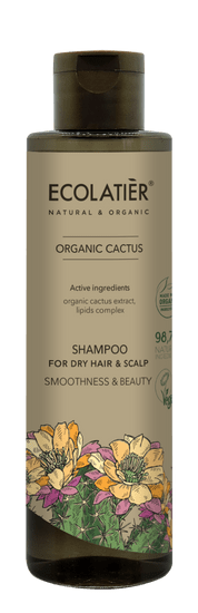 Ecolatier šampón na suché vlasy a pokožku hlavy „hladkosť a krása“ KAKTUS