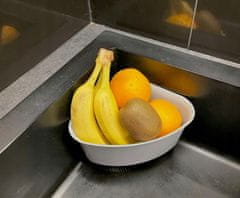 Koopman Rohový odkapávač do kuchynského drezu na zeleninu a ovocie 23x16,5 cm
