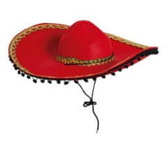 Guirca Mexický klobúk Sombrero červený filc